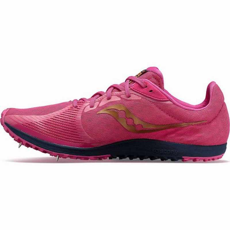 Men's Saucony Kilkenny XC9 Spike Spikes Shoes Pink / Navy | UQCPIRW-98