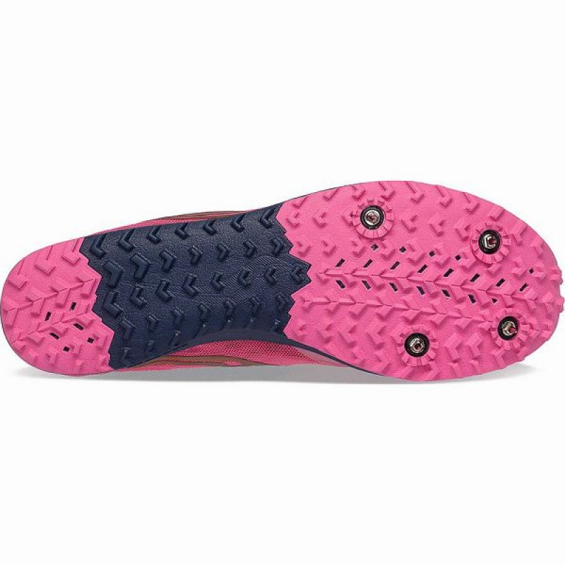 Men's Saucony Kilkenny XC9 Spike Spikes Shoes Pink / Navy | UQCPIRW-98