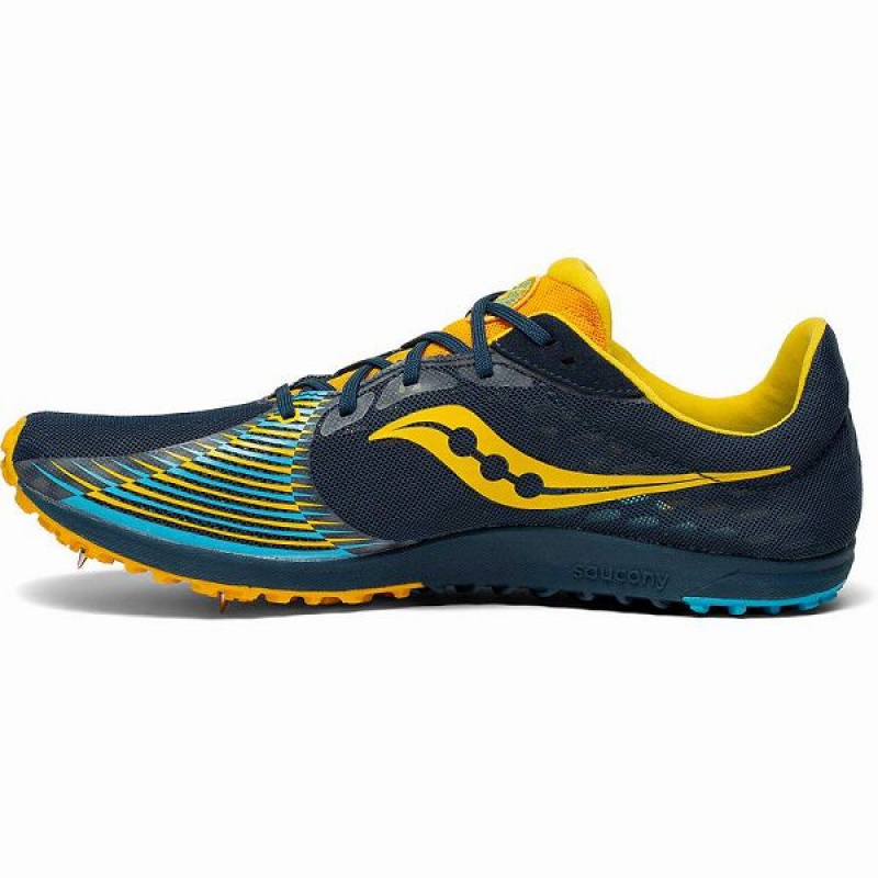 Men's Saucony Kilkenny XC9 Spike Spikes Shoes Navy | LVCRFUH-31