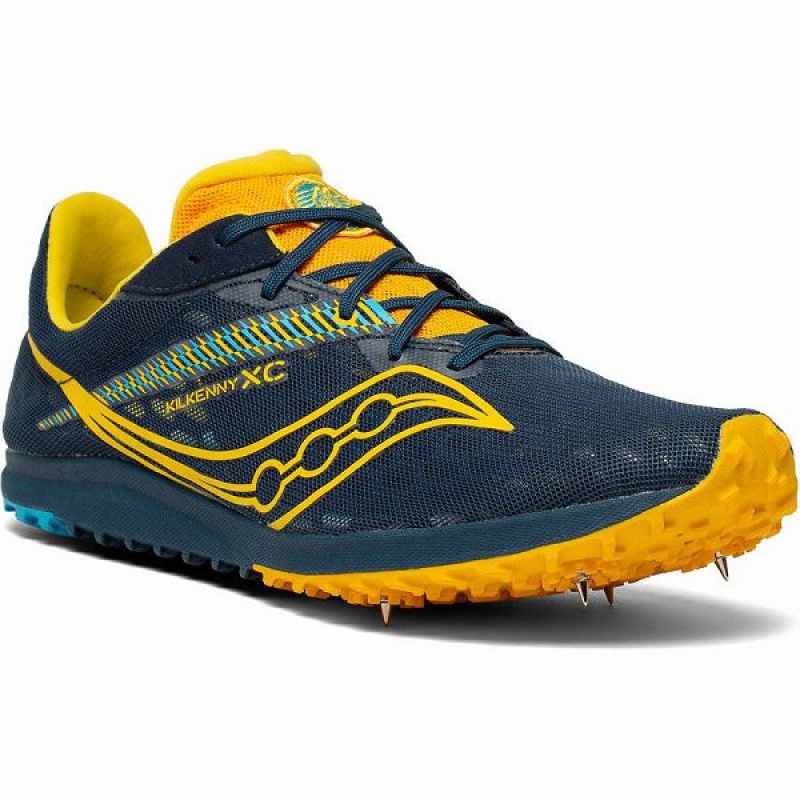 Men's Saucony Kilkenny XC9 Spike Spikes Shoes Navy | LVCRFUH-31