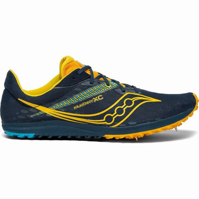 Men\'s Saucony Kilkenny XC9 Spike Spikes Shoes Navy | LVCRFUH-31