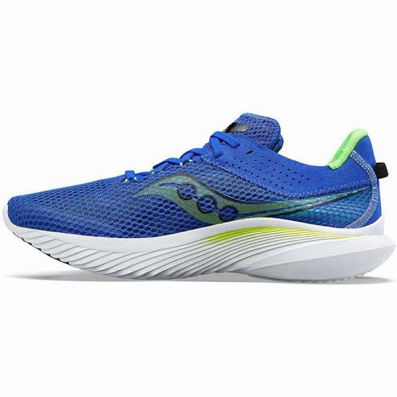 Men's Saucony Kinvara 14 Running Shoes Blue / Green | MPGSFYK-96