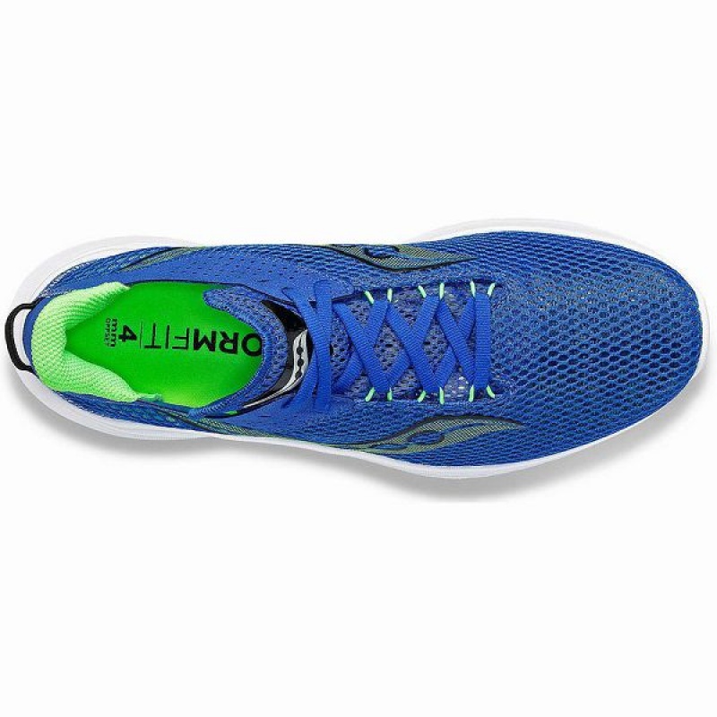 Men's Saucony Kinvara 14 Running Shoes Blue / Green | MPGSFYK-96