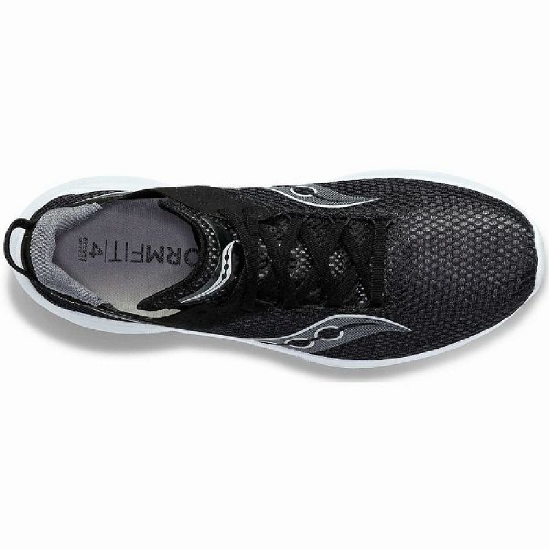 Men's Saucony Kinvara 14 Running Shoes Black / White | PUXVBSG-45