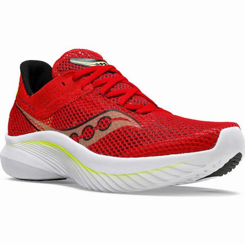 Men's Saucony Kinvara 14 Running Shoes Red | LOJRGMS-79