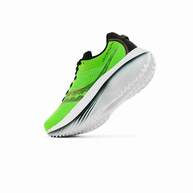 Men's Saucony Kinvara Pro Running Shoes Slime / Umbra | UKXWITA-58