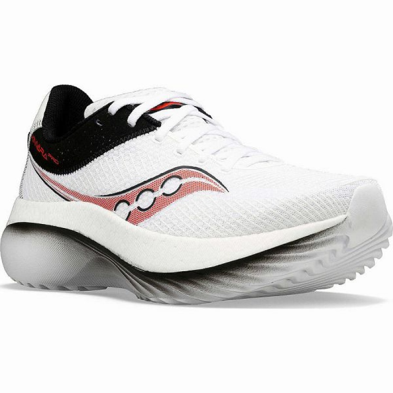 Men's Saucony Kinvara Pro Running Shoes White / Red | NIXZWSH-97