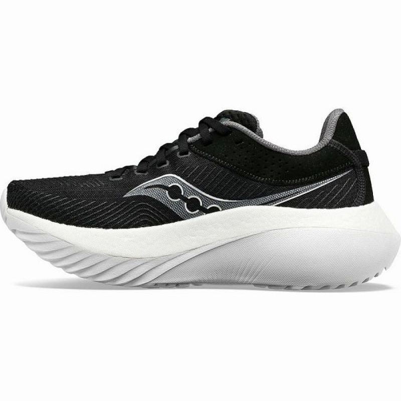 Men's Saucony Kinvara Pro Wide Running Shoes Black / White | HZUFKXW-64