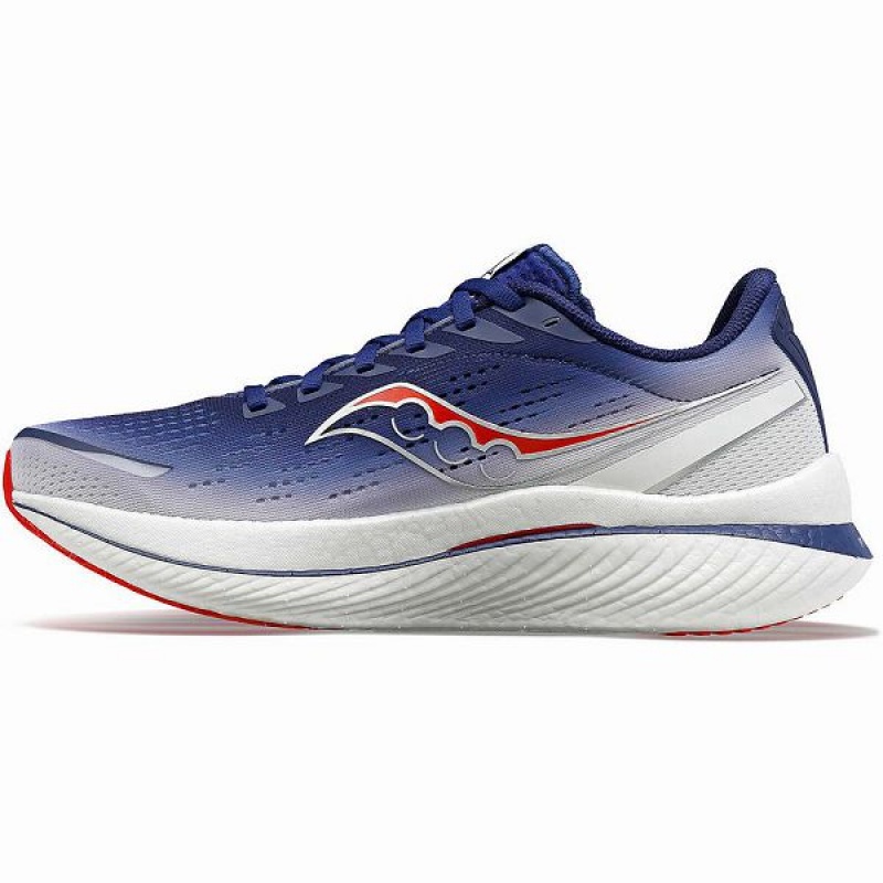 Men's Saucony London Endorphin Speed 3 Running Shoes Navy / White | DHUCYQR-89