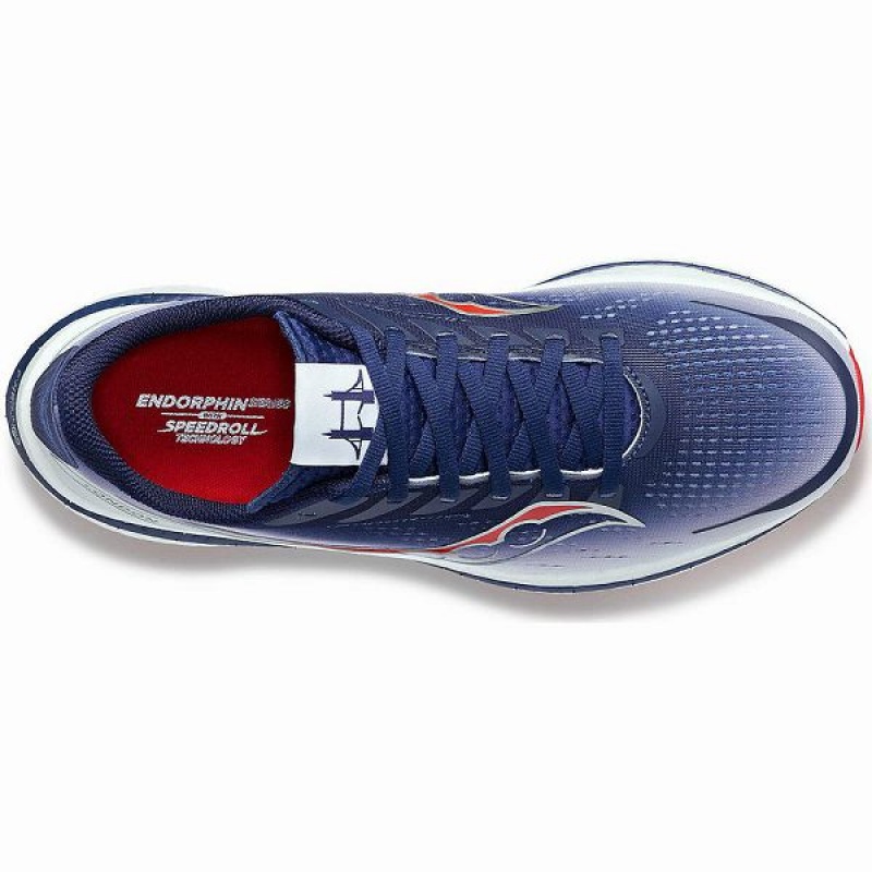 Men's Saucony London Endorphin Speed 3 Running Shoes Navy / White | DHUCYQR-89