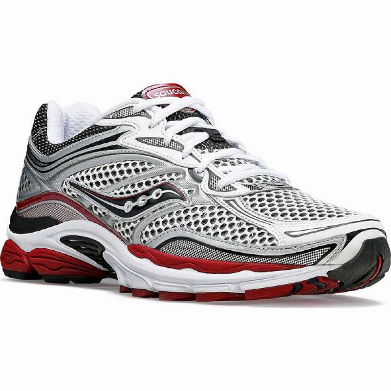 Men's Saucony OG ProGrid Omni 9 Sneakers White / Silver / Red | MTGBLXH-65