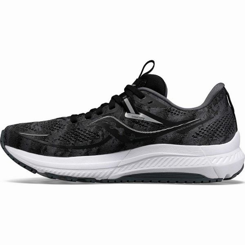 Men's Saucony Omni 21 Running Shoes Black / White | YKTFGQJ-31