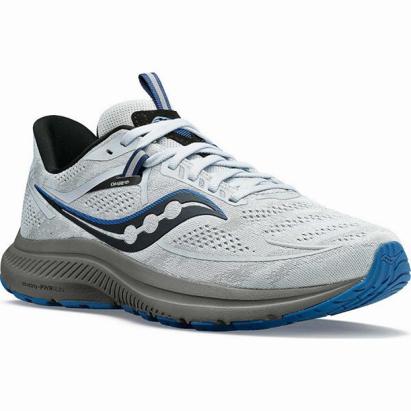 Men's Saucony Omni 21 Running Shoes Blue | ZVAJIGM-51