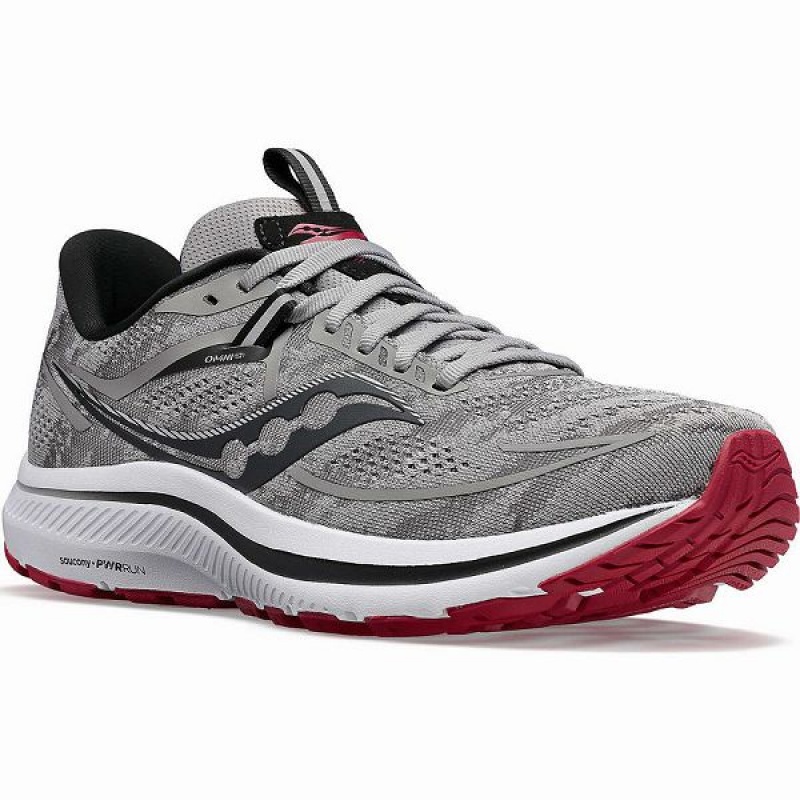 Men's Saucony Omni 21 Running Shoes Dark Red | ZBFCJYH-61