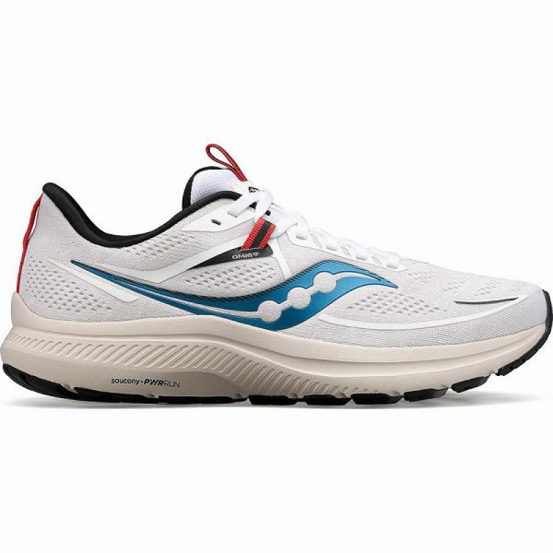 Men\'s Saucony Omni 21 Running Shoes White / Brown | YWIMLSZ-24