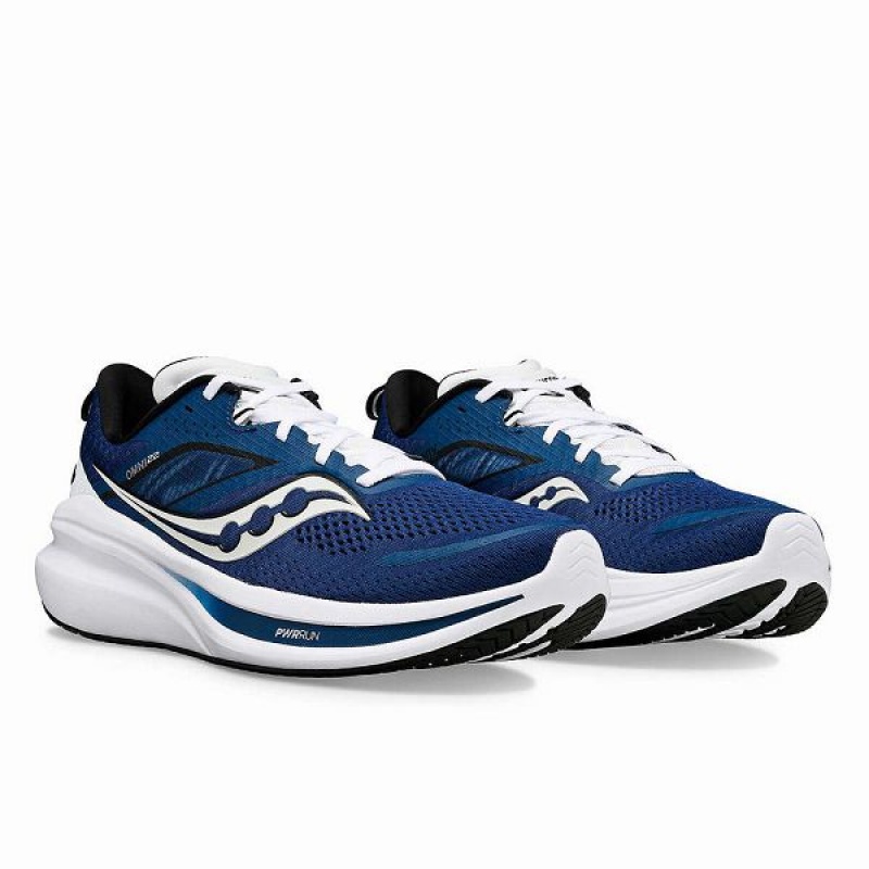 Men's Saucony Omni 22 Running Shoes Bule / White | EWZNHOK-25