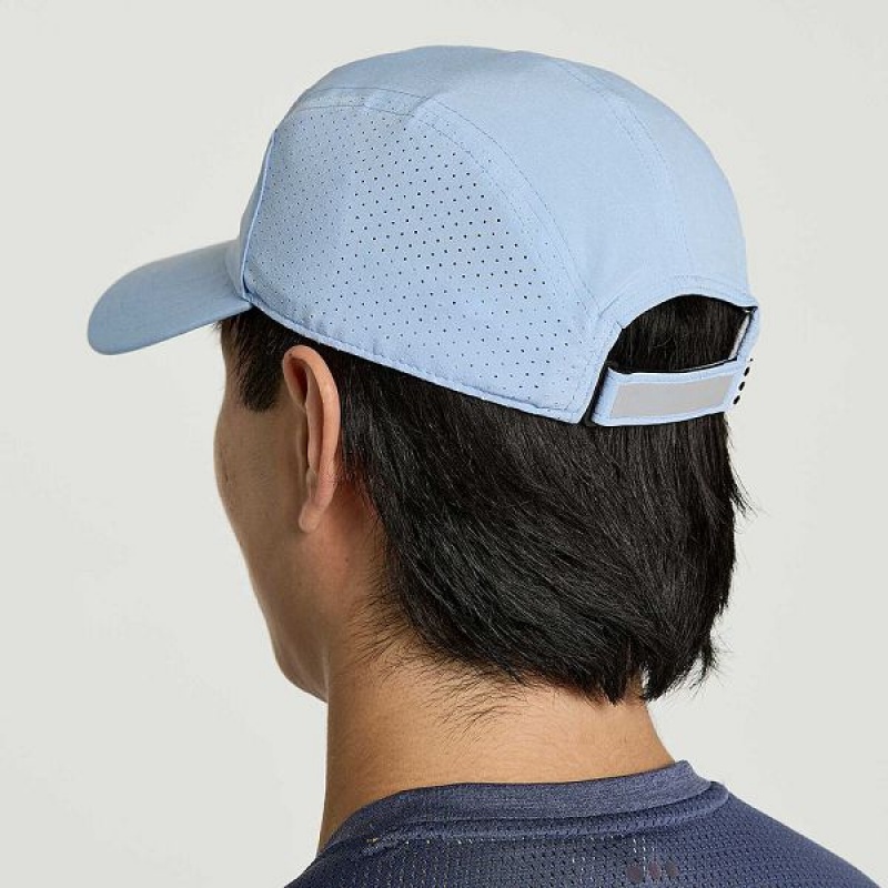 Men's Saucony Outpace Hats Blue | CLDWMPN-97