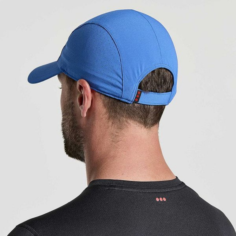 Men's Saucony Outpace Hats Blue | FVWLIBA-10