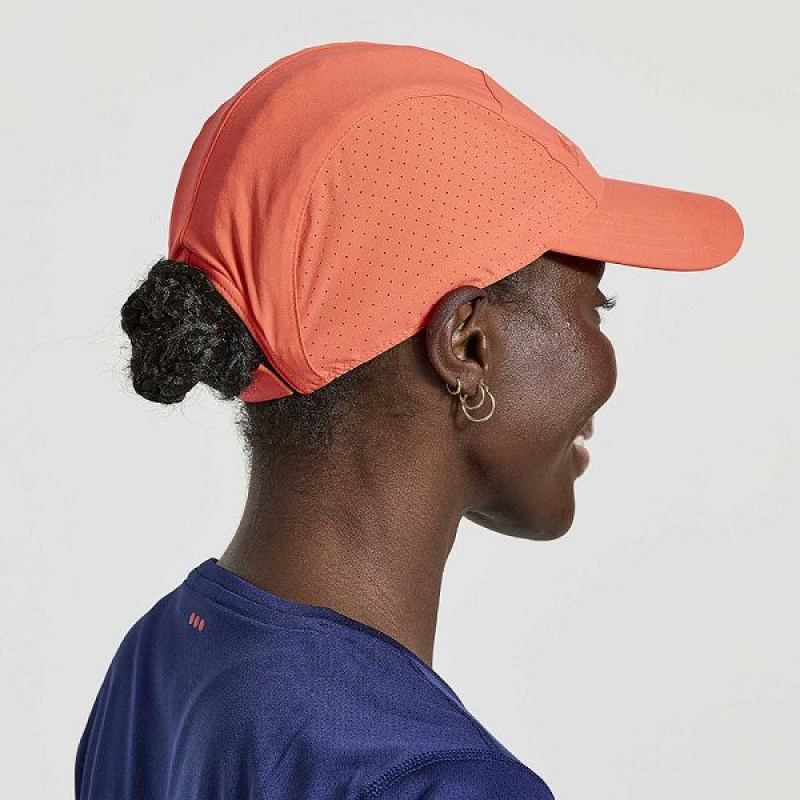 Men's Saucony Outpace Hats Red | OMHRVDJ-86