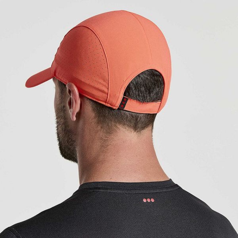 Men's Saucony Outpace Hats Red | OMHRVDJ-86