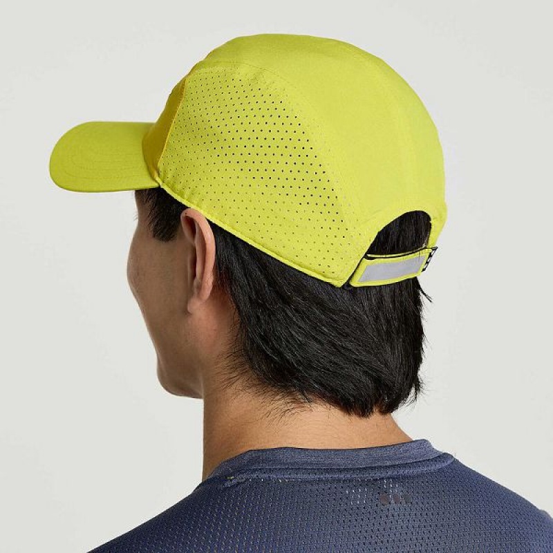 Men's Saucony Outpace Hats Yellow | UQZACMD-50