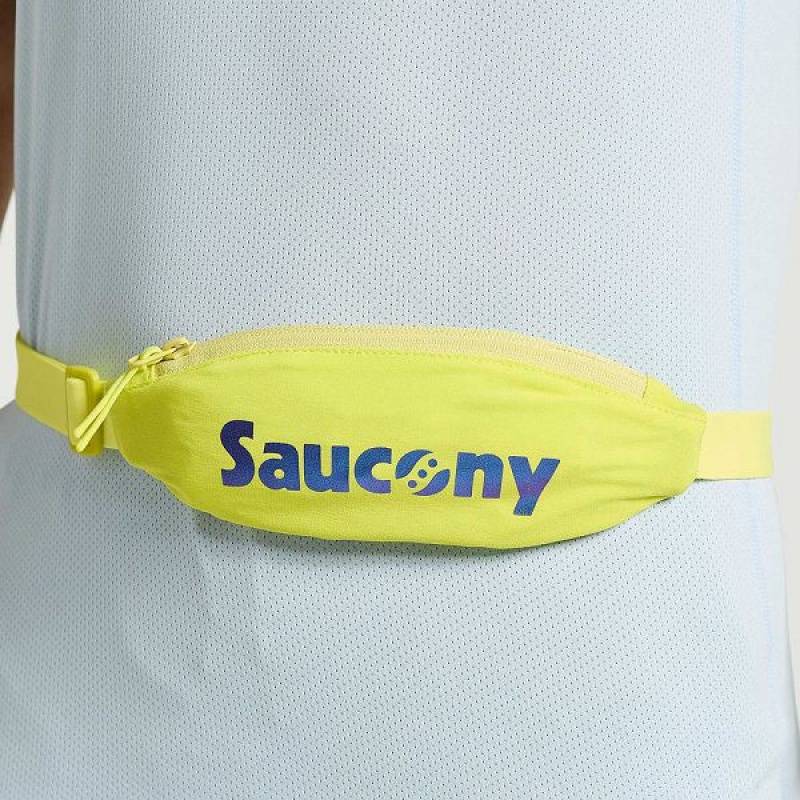 Men\'s Saucony Outpace Run Belt Belt Bags Yellow | RVDFHJT-12