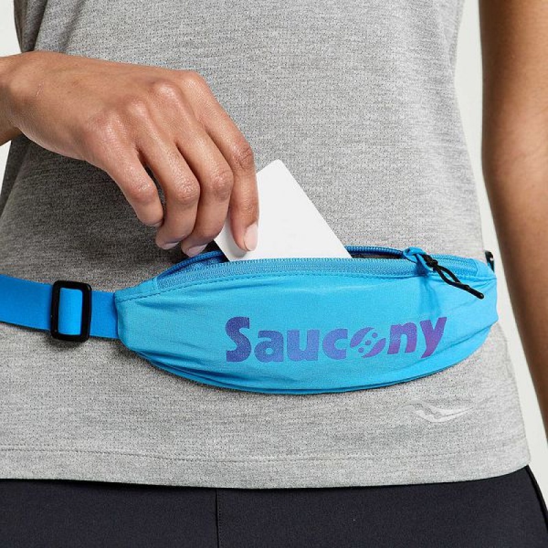 Men's Saucony Outpace Run Belt Belt Bags AZURE | KOYNJUX-82