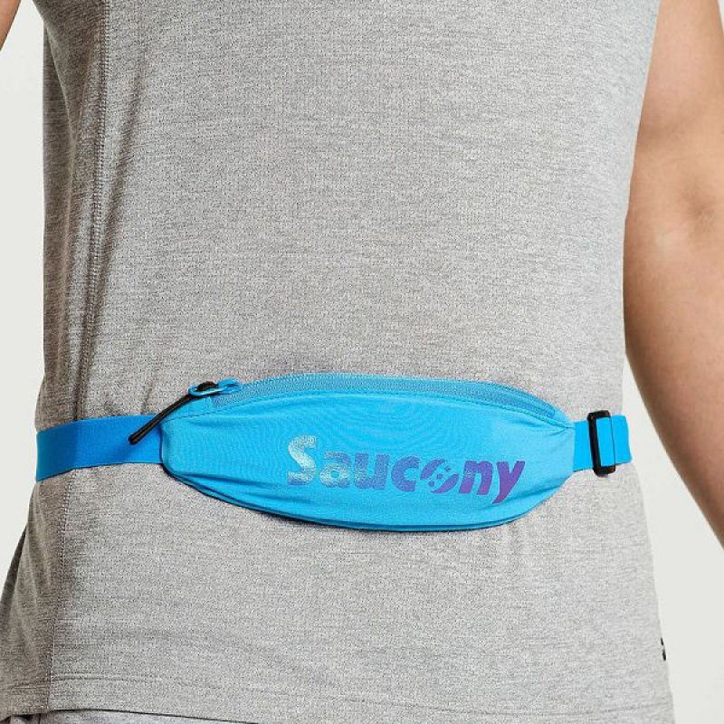 Men's Saucony Outpace Run Belt Belt Bags AZURE | KOYNJUX-82