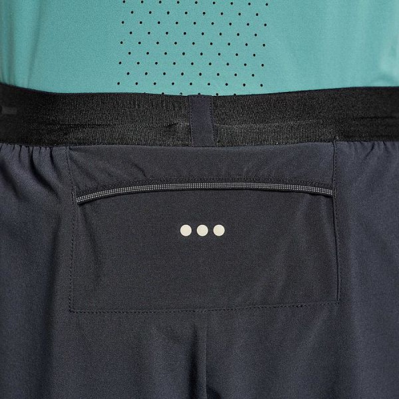 Men's Saucony Pinnacle 2-in-1 Shorts Black | EMGKSBN-09