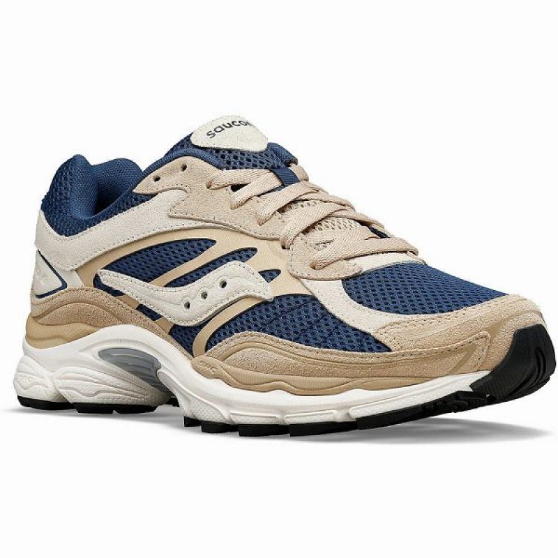 Men's Saucony ProGrid Omni 9 Premium Sneakers Beige / Blue | OMXCAWP-58