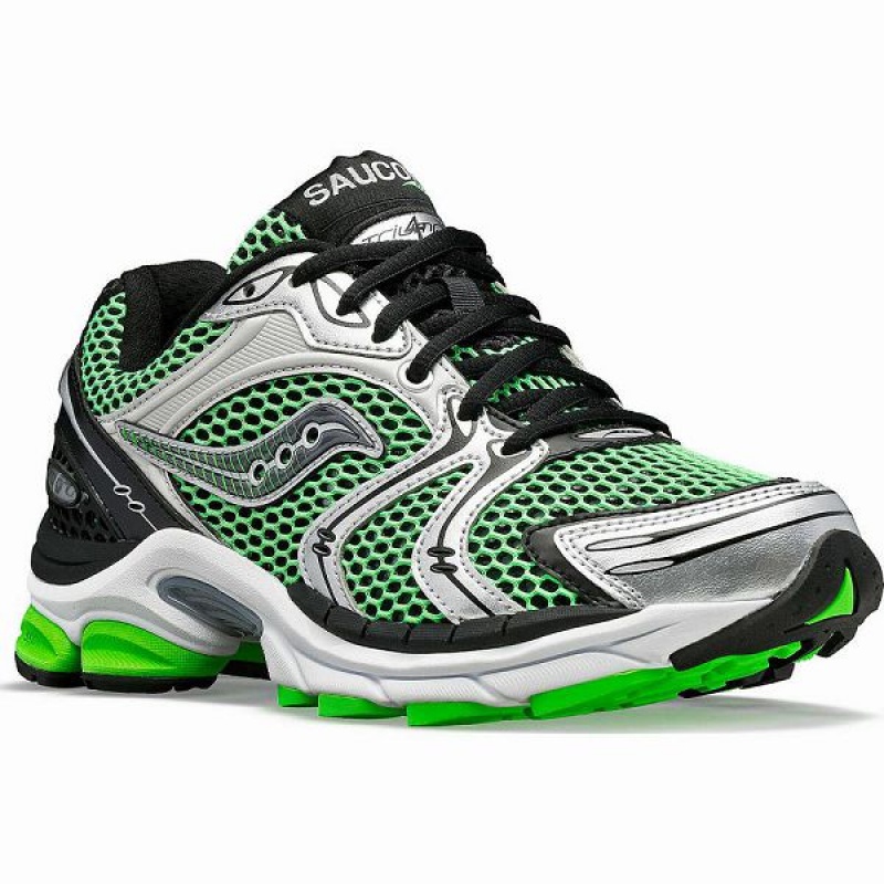 Men's Saucony ProGrid Triumph 4 Sneakers Green / Silver | JNMKLQA-51