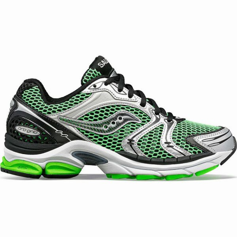 Men\'s Saucony ProGrid Triumph 4 Sneakers Green / Silver | JNMKLQA-51