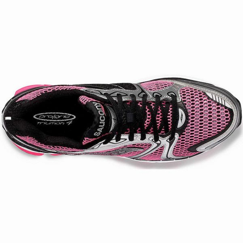 Men's Saucony ProGrid Triumph 4 Sneakers Pink / Silver | PVUZHOB-50