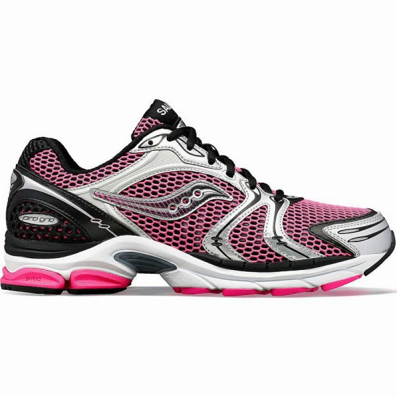 Men\'s Saucony ProGrid Triumph 4 Sneakers Pink / Silver | PVUZHOB-50