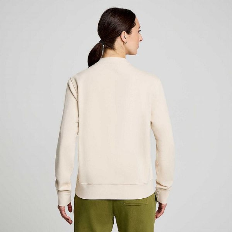 Men's Saucony Recovery Crew Sweatshirt Beige | ZAYRXIM-27