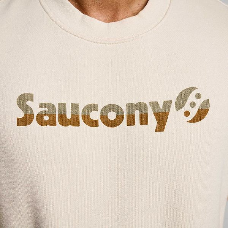 Men's Saucony Recovery Crew Sweatshirt Beige | ZAYRXIM-27