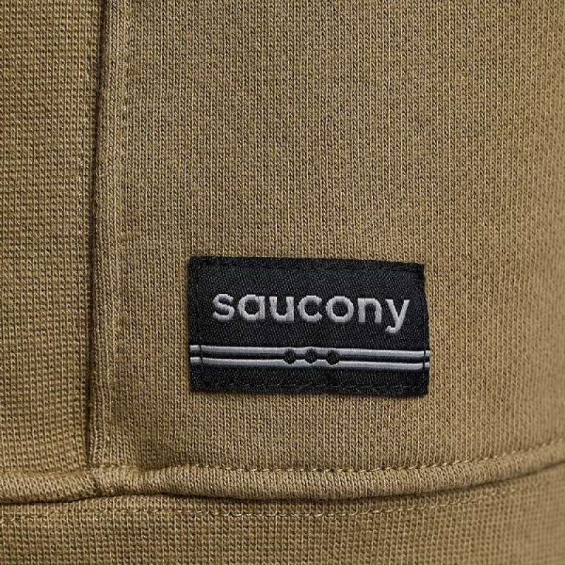 Men's Saucony Recovery Crew Sweatshirt Coffee | BKYECXD-25