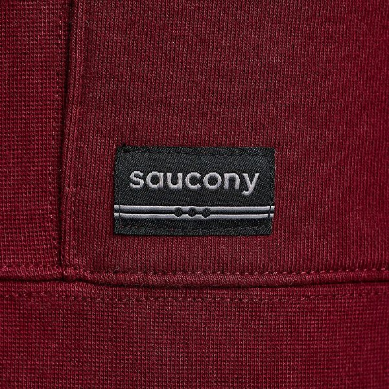 Men's Saucony Recovery Crew Sweatshirt Red | DUWHKPJ-37