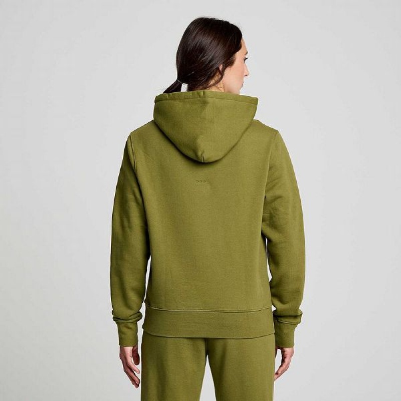 Men's Saucony Recovery Hoody Hoodie Khaki | JLBEUVT-79