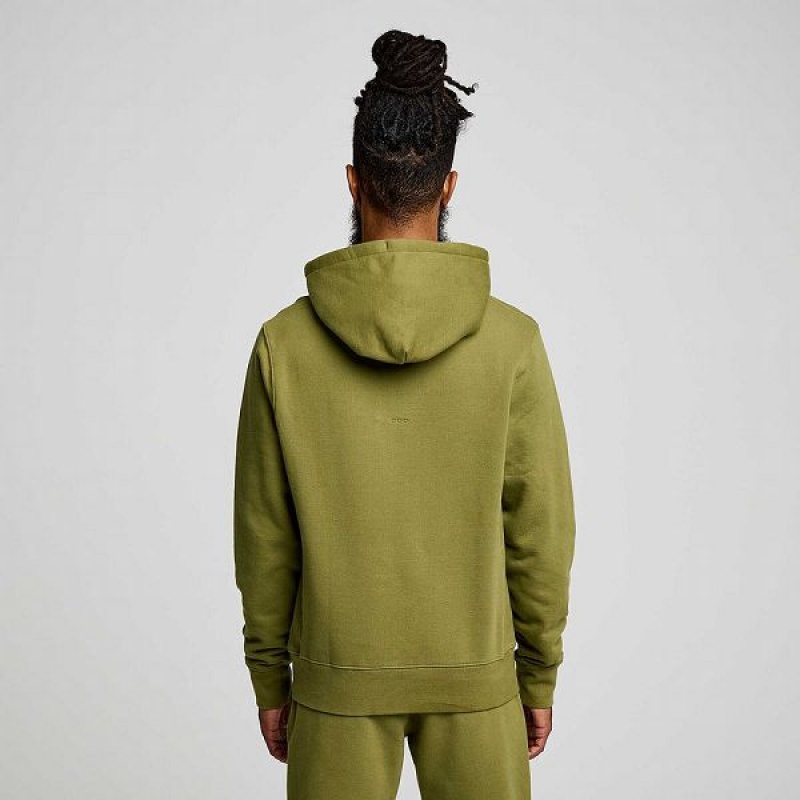 Men's Saucony Recovery Hoody Hoodie Khaki | JLBEUVT-79