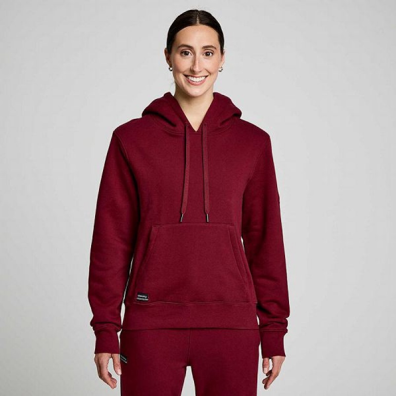 Men's Saucony Recovery Hoody Hoodie Red | AGZJPUL-32