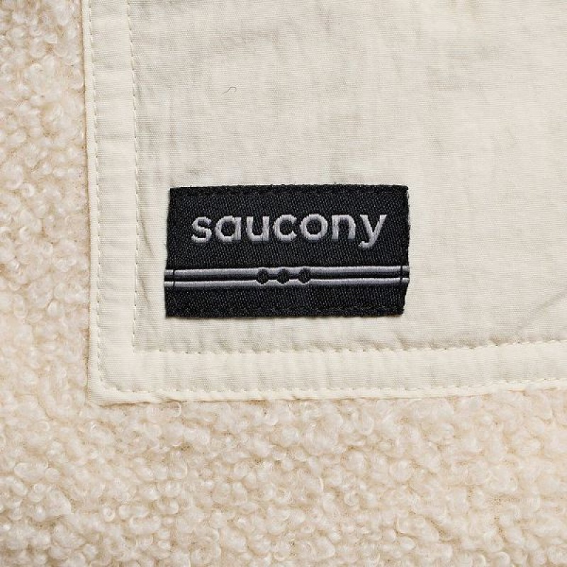 Men's Saucony Recovery Sherpa Pullover Beige | GFISZUC-91