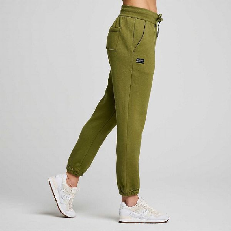 Men's Saucony Recovery Sweatpants Khaki | SHRWEZL-64