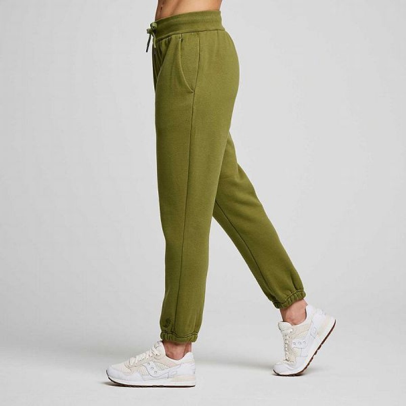 Men's Saucony Recovery Sweatpants Khaki | SHRWEZL-64