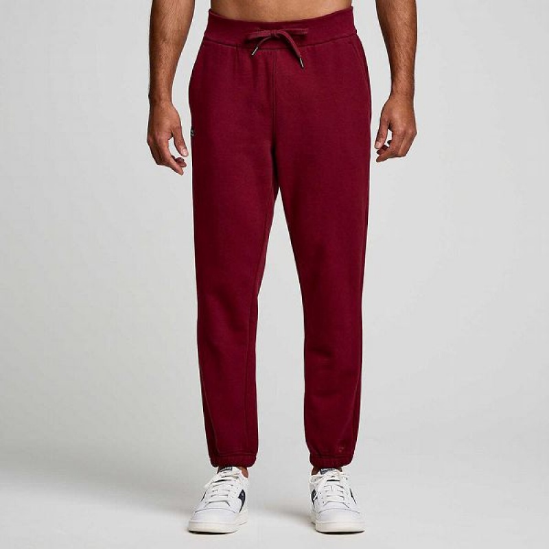 Men's Saucony Recovery Sweatpants Red | OARTWVD-73