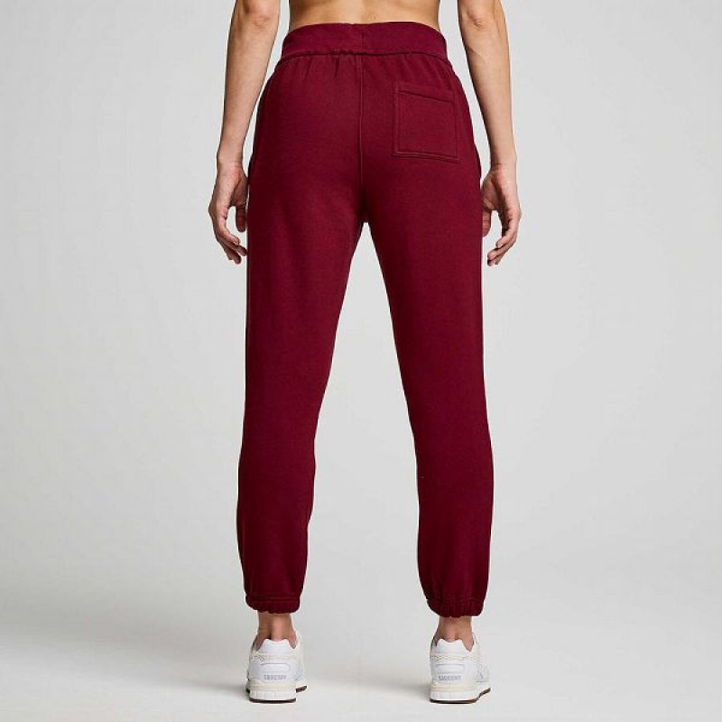 Men's Saucony Recovery Sweatpants Red | OARTWVD-73