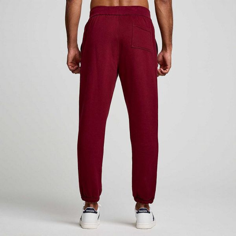 Men's Saucony Recovery Sweatpants Red | OARTWVD-73