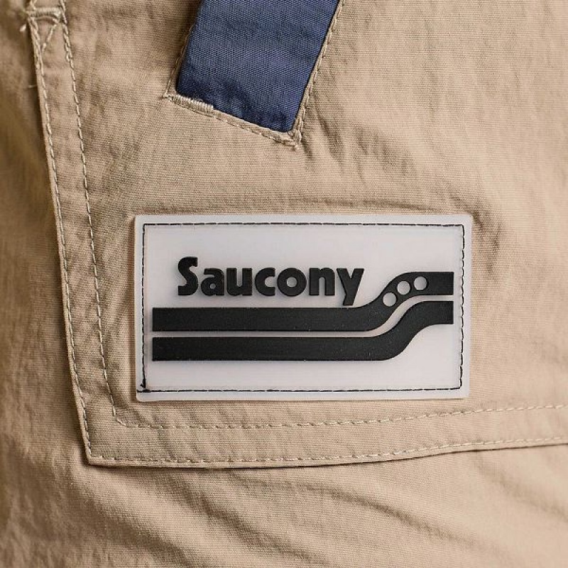 Men's Saucony Rested Anorak Tops Yellow | RVTCOKS-89