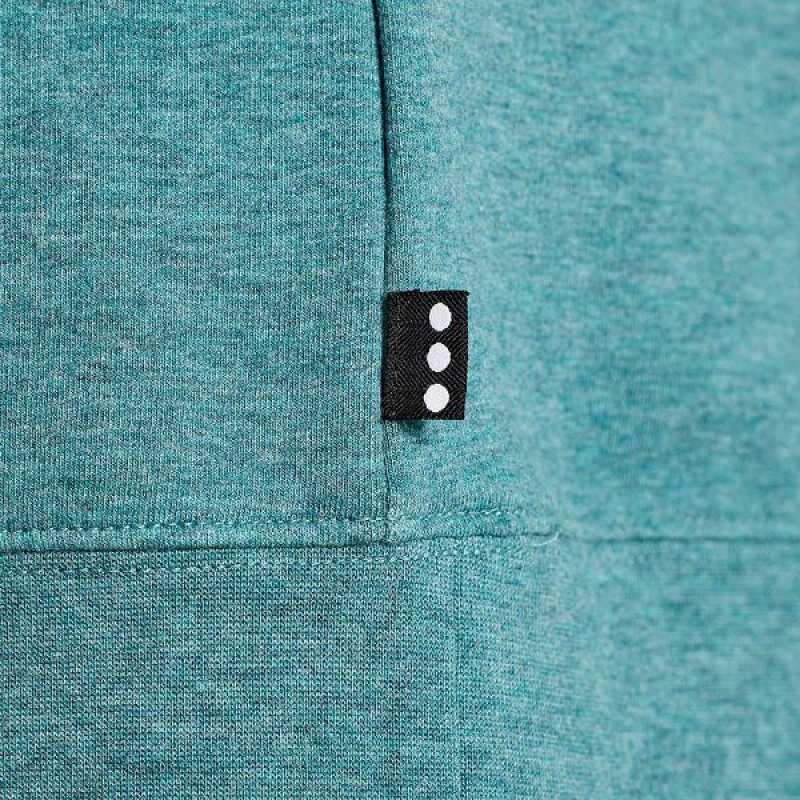 Men's Saucony Rested Crewneck Sweatshirt Turquoise | KBCYAPJ-85