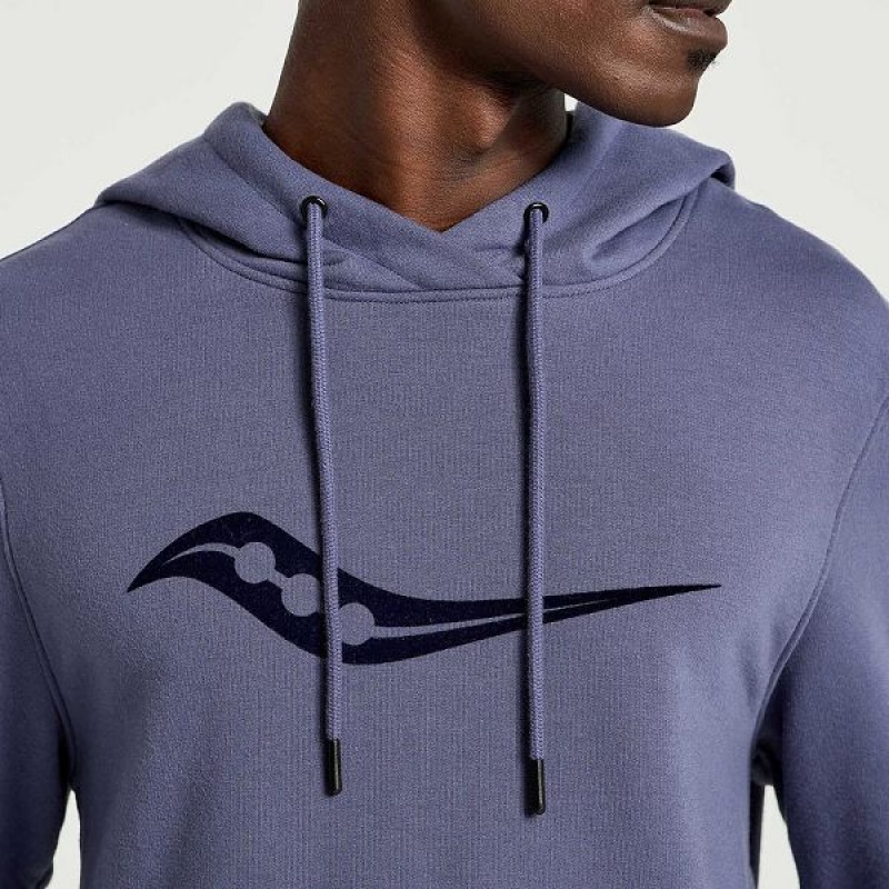 Men's Saucony Rested Hoodie Blue | EMGYPAB-56